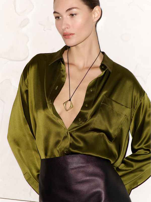 Lillian Necklace - Gold Black